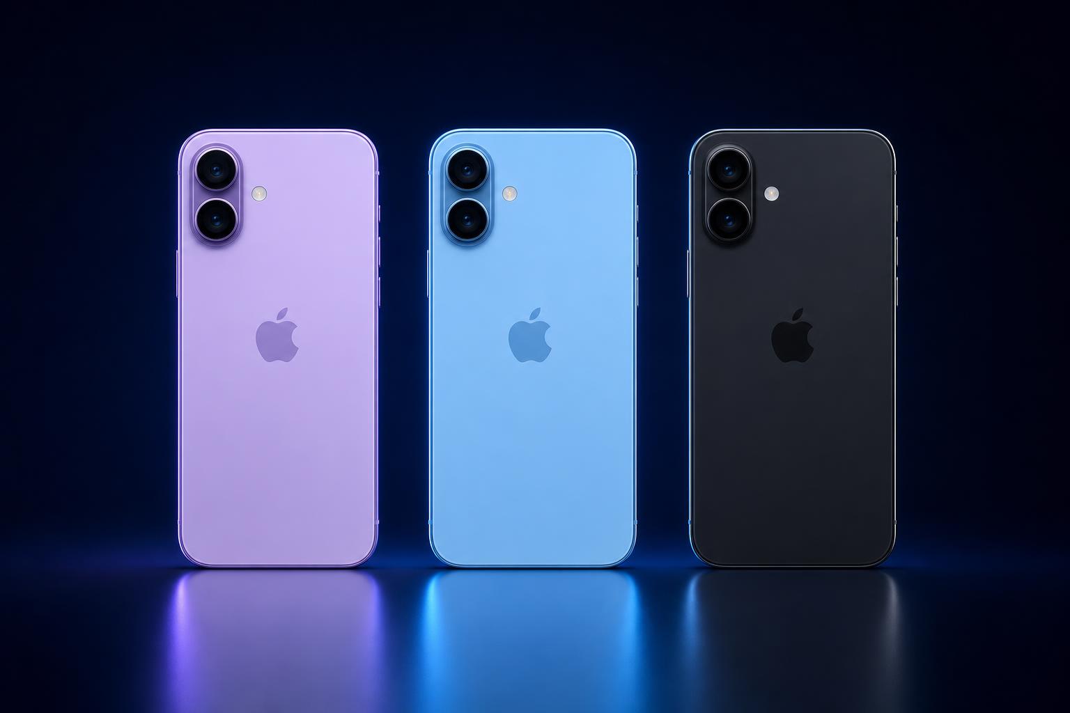 Three iPhone 17 devices, the giveaway prizes